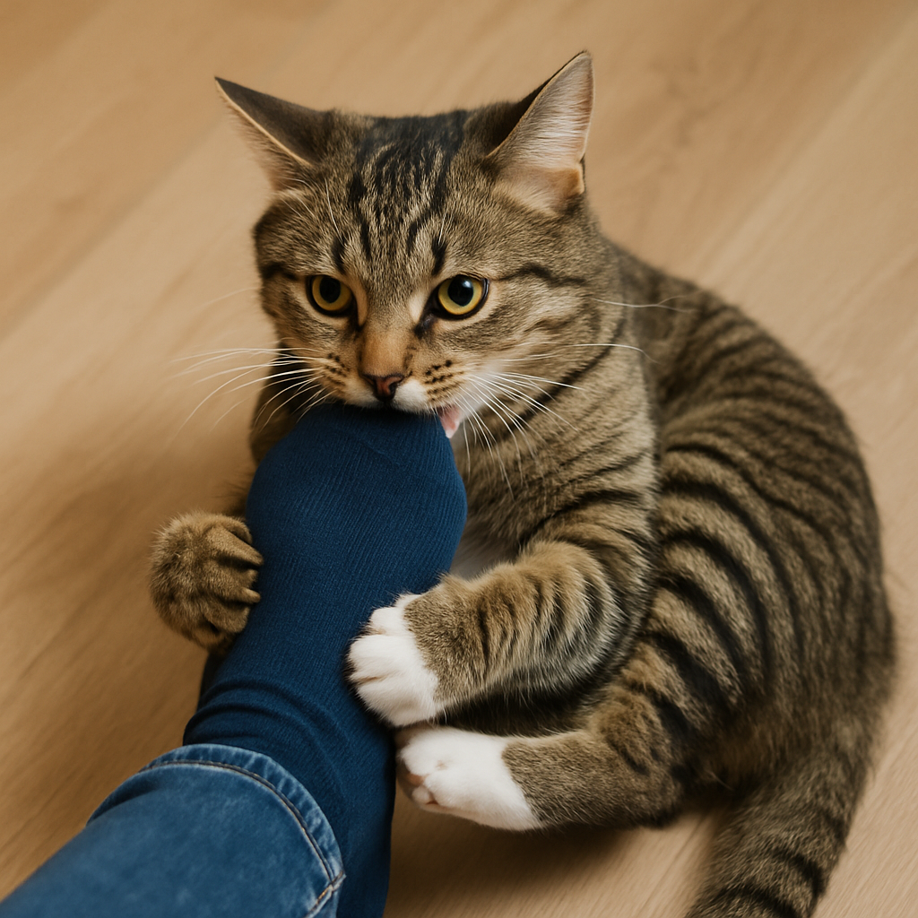 Dlaczego kot gryzie po nogach? Najczęstsze powody kociego zachowania