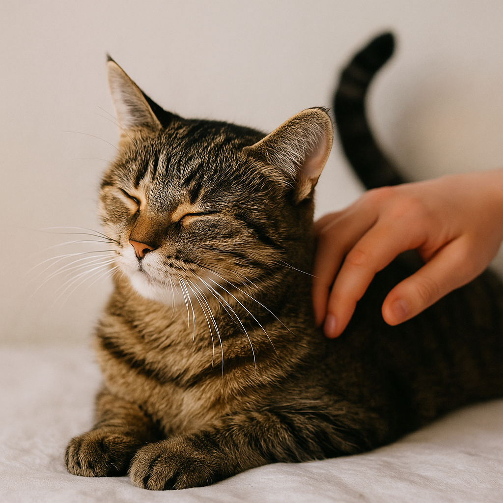 Kot macha ogonem podczas głaskania – co to oznacza?