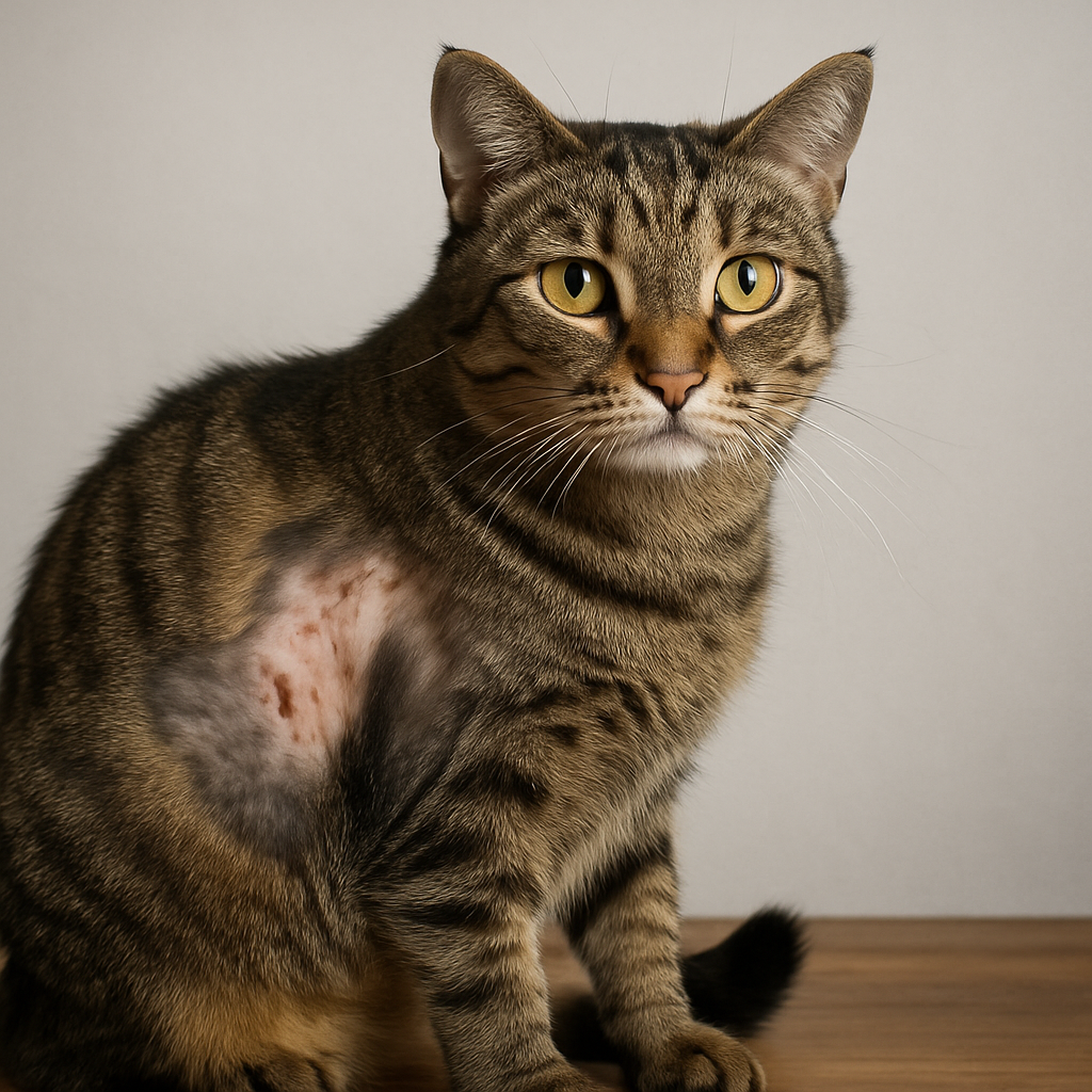 Plackowate wypadanie sierści u kota – przyczyny, objawy i leczenie