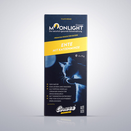 MOONLIGHT DINNER CREME SOS POLEWA PRZYSMAK DLA KOTA KACZKA I KOCIMIĘTKA 4x15g