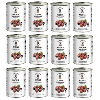 KUCHNIA SZEFA MOKRA KARMA DLA PSA MONOPROTEINOWA KOZINA 12x400g
