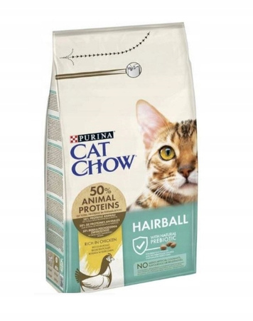 PURINA CAT CHOW HAIRBALL NA KULE KARMA DLA KOTA 1,5kg