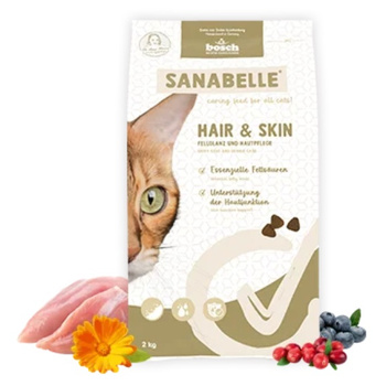 BOSCH SANABELLE HAIR & SKIN KOMPLETNA SUCHA KARMA DLA KOTA NA SIERŚĆ 400g