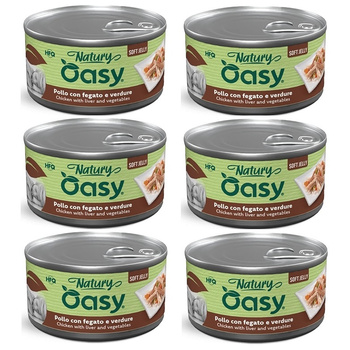 MOKRA KARMA DLA PSA OASY NATURY SOFT JELLY KURCZAK WĄTRÓBKA WARZYWA 6x150g