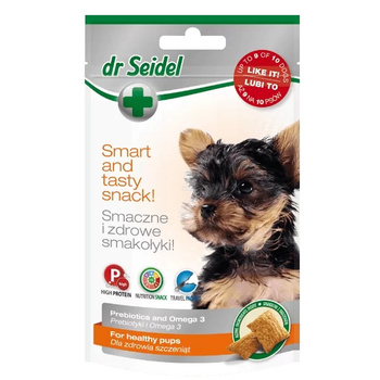 Dr SEIDEL PRZYSMAK DLA PSA SZCZENIĄT PSÓW PREBIOTYKI OMEGA 3 90g