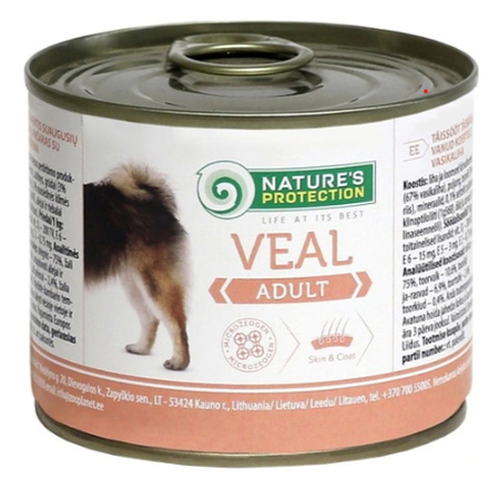 NATURE'S PROTECTION ADULT DOG CIELĘCINA 200g