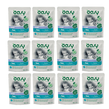 OASY CHUNKS IN GRAVY MOKRA KARMA DLA KOTA TUŃCZYK W SOSIE SASZETKA 12x85g