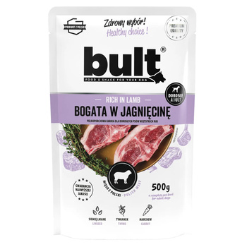 BULT MOKRA KARMA W SASZETCE DLA PSA BOGATA W JAGNIĘCINĘ 500g