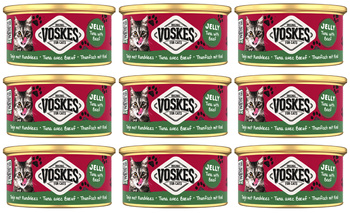 MOKRA KARMA DLA KOTA VOSKES TUNA WITH BEEF TUŃCZYK WOŁOWINA 9x85g