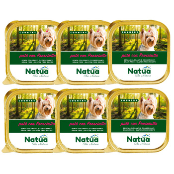 NATUA COUNTRY HAM MOKRA KARMA DLA PSA PASZTET SZYNKA 6x100g