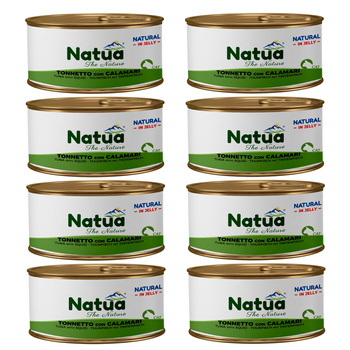 KARMA MOKRA W PUSZCE DLA KOTA NATURALNA NATUA TUŃCZYK Z KALMARAMI W GALARETCE 8x85g