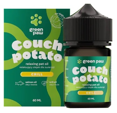GREEN PAW COUCH POTATO CBD RELAKSUJĄCY OLEJEK KONOPNY DLA PSA KOTA 60ml