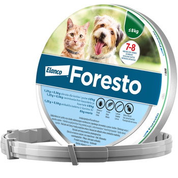 FORESTO OBROŻA NA KLESZCZE PCHŁY DLA PSA I KOTA DO 8kg 38cm