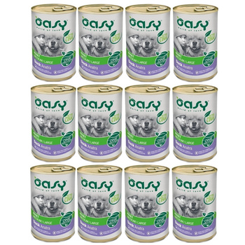 OASY ADULT MEDIUM LARGE MOKRA KARMA DLA PSÓW ŚREDNIE DUŻE RASY KACZKA 12x400g