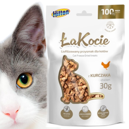 HILTON ŁAKOCIE LIOFILIZOWANY PRZYSMAK DLA KOTA SMAKOŁYKI KOTÓW KURCZAK 30g