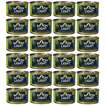 MOONLIGHT DINNER Nr5 MOKRA KARMA W PUSZCE DLA KOTA KURCZAK KAŁAMARNICE MARCHEW DYNIA 24x80g