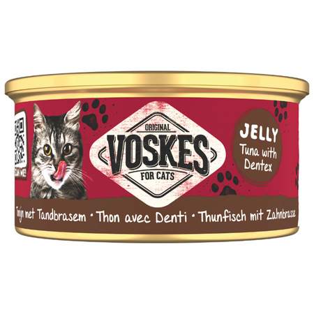  MOKRA KARMA DLA KOTA VOSKES TUNA MIX SMAKÓW Z TUŃCZYKIEM W GALARETCE 24x85g