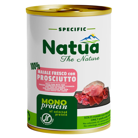 KARMA MOKRA DLA PSA MONOPROTEINOWA NATURALNA NATUA SZYNKA PASZTET 12x400g