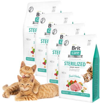 BRIT CARE CAT GRAIN-FREE STERILIZED URINARY KURCZAK 4x400g