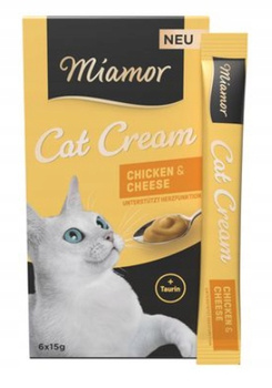 MIAMOR PASTA CAT CREAM PRZYSMAK DLA KOTA KURCZAK Z SEREM 6x15g