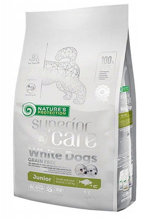 NATURE'S PROTECTION JUNIOR WHITE SMALL DOGS FISH 1,5kg