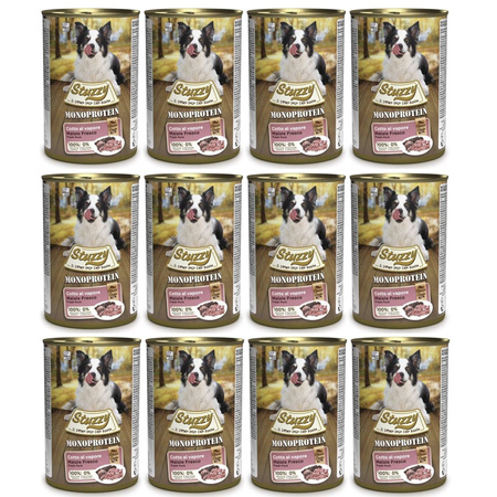 STUZZY MONOPROTEIN MOKRA KARMA DLA PSA WIEPRZOWINA 12x400g