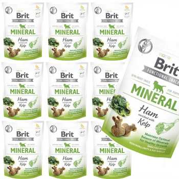 BRIT FUNCTIONAL MINERAL HAM TRESERKI PRZYSMAK DLA SZCZENIĄT SZCZENIAK 10x150g