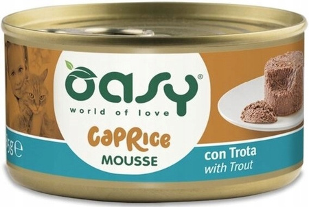 OASY KOT MOUSSE PSTRĄG PUSZKA 85g