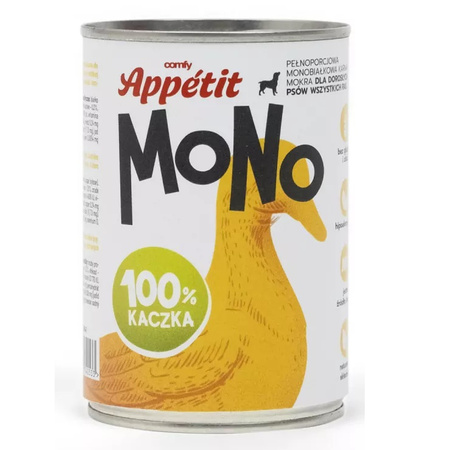 COMFY APPETIT MONO MONOPROTEINOWA KARMA DLA PSA KACZKA 400g