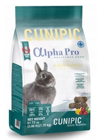 CUNIPIC ALPHA PRO ADULT RABBIT KARMA DLA DOROSŁYCH KRÓLIKÓW 1,75kg