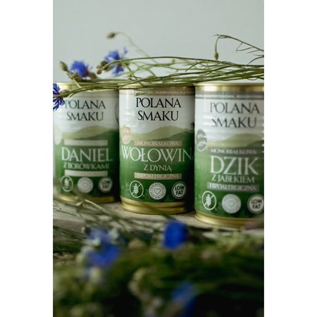 POLANA SMAKU KARMA DLA DOROSŁYCH PSÓW MOKRA WOŁOWINA Z DYNIĄ 10x400g