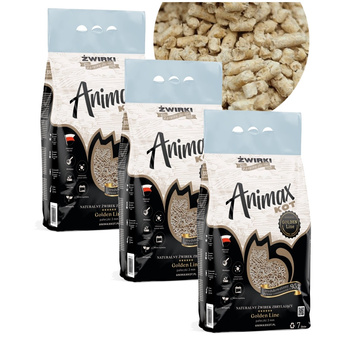 ANIMAXKOT ŻWIREK ŚCIÓŁKA PELLET DREWNIANY NATURALNY DLA KOTA KRÓLIKA ŚWINKI 3x7L