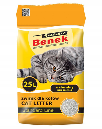 SUPER BENEK NATURALNY ŻWIREK DLA KOTA 25L