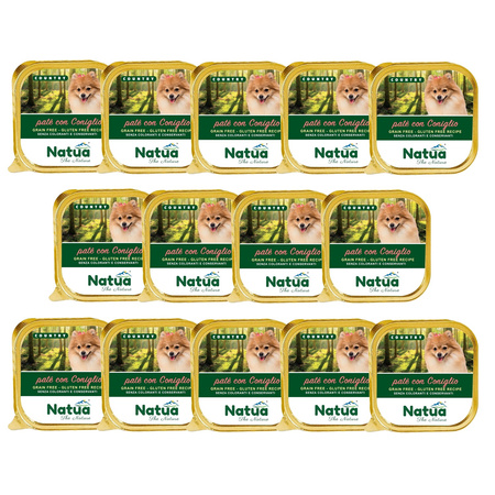 NATUA COUNTRY RABBIT MOKRA KARMA DLA PSA PASZTET KRÓLIK 14x100g
