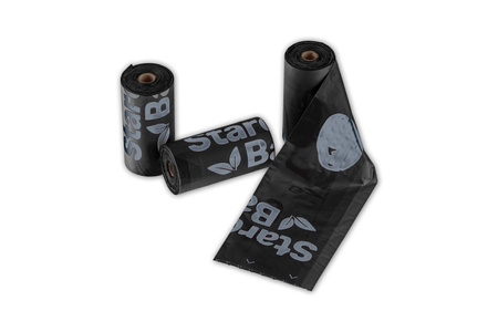 StarchBag WORKI NA ODCHODY PSA PSIE KUPY BIODEGRADOWALNE CZARNE 21x32cm 120szt 8x15szt