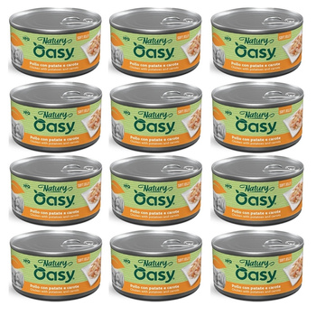 MOKRA KARMA DLA PSA OASY NATURY SOFT JELLY KURCZAK Z ZIEMNIAKAMI I MARCHEWKĄ 12x150g