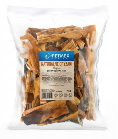 PETMEX NATURALNY PRZYSMAK GRYZAK SMAKOŁYK DLA PSA SKÓRA WOŁOWA 1kg