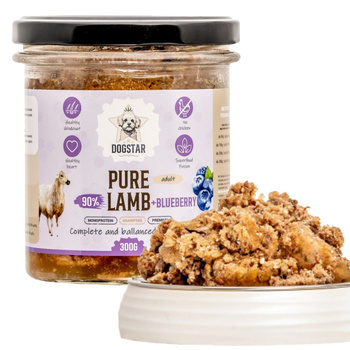 DOGSTAR MOKRA KARMA DLA PSA PURE LAMB PEŁNOPORCJOWA JAGNIĘCINA 300g