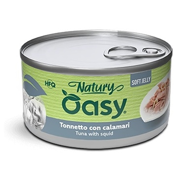 MOKRA KARMA DLA KOTA OASY NATURY SOFT JELLY TUŃCZYK Z KALMARAMI 85g