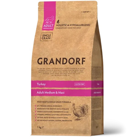 GRANDORF MEDIUM MAXI SUCHA KARMA DLA PSA INDYK HIPOALERGICZNA 10kg