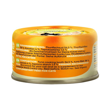 LUCKY LOU EXTRAFOOD KARMA DLA KOTA PRZYSMAK TUŃCZYK MARCHEWKA W BULIONIE 70g