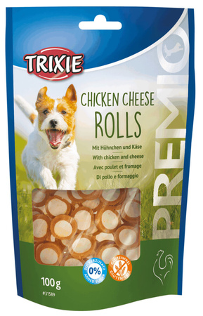 TRIXIE PRZYSMAK DLA PSA Z KURCZAKIEM I SEREM PREMIO CHICKEN CHEESE ROLLS 100g