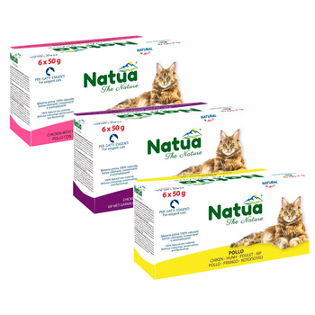 KARMA MOKRA W PUSZCE DLA KOTA NATURALNA NATUA MIX SMAKÓW W GALARETCE 18x50g