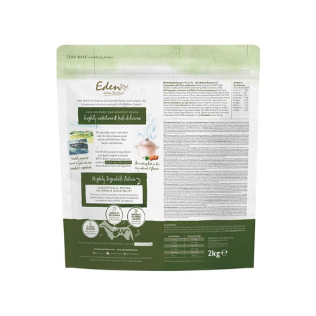 EDEN GOURMET KARMA SUCHA PEŁNOPORCJOWA DLA SZCZENIĄT PSÓW DOROSŁYCH SENIORÓW KACZKA I ŚLEDŹ 2kg