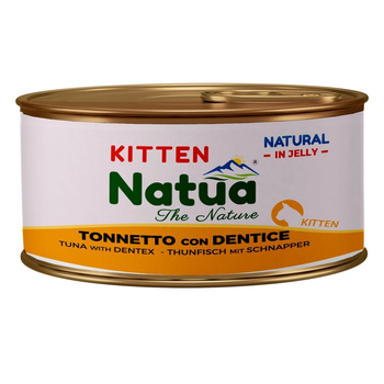 KARMA MOKRA W PUSZCE DLA KOCIĄT NATURALNA NATUA KITTEN TUŃCZYK Z KIELCEM W GALARETCE 85g