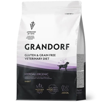 GRANDORF HYPOALLERGENIC RABBIT WETERYNARYJNA KARMA DLA PSA NA ALERGIE NIETOLERANCJE POKARMOWE 3kg