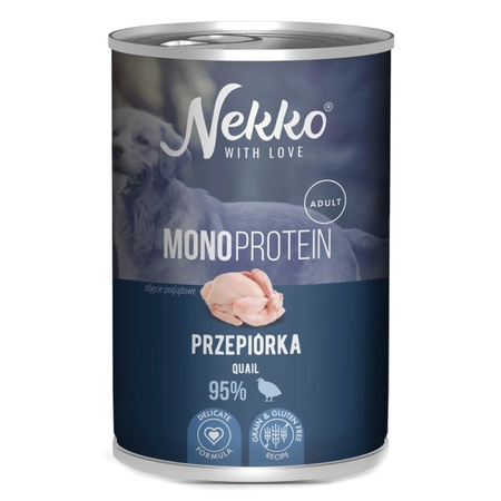 NEKKO MONOPROTEIN ADULT MOKRA KARMA DLA PSA PRZEPIÓRKA 12x400g