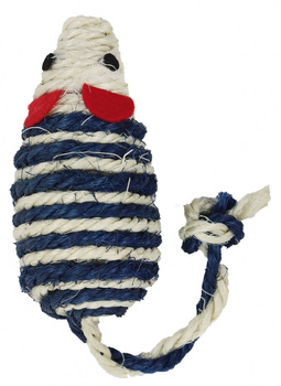 PET NOVA MYSZKA ZE SZNURKA ZABAWKA DLA KOTA 10cm