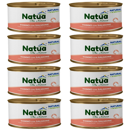 KARMA MOKRA W PUSZCE DLA KOTA NATURALNA NATUA TUŃCZYK Z ŁOSOSIEM W BULIONIE 8x85g