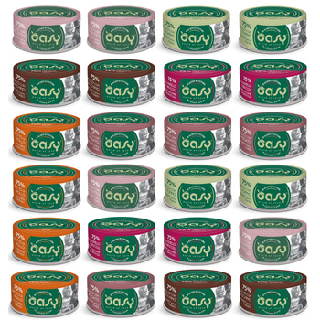 OASY MORE LOVE MOKRA KARMA DLA KOTA MIX SMAKÓW Z KURCZAKIEM W PUSZCE 24x70g